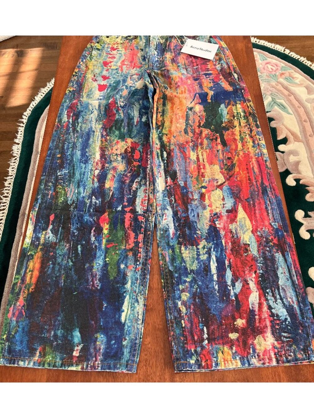 Acne Studios Women's Denim Pants Paint Splatter 1981F 28x28 Size 6
